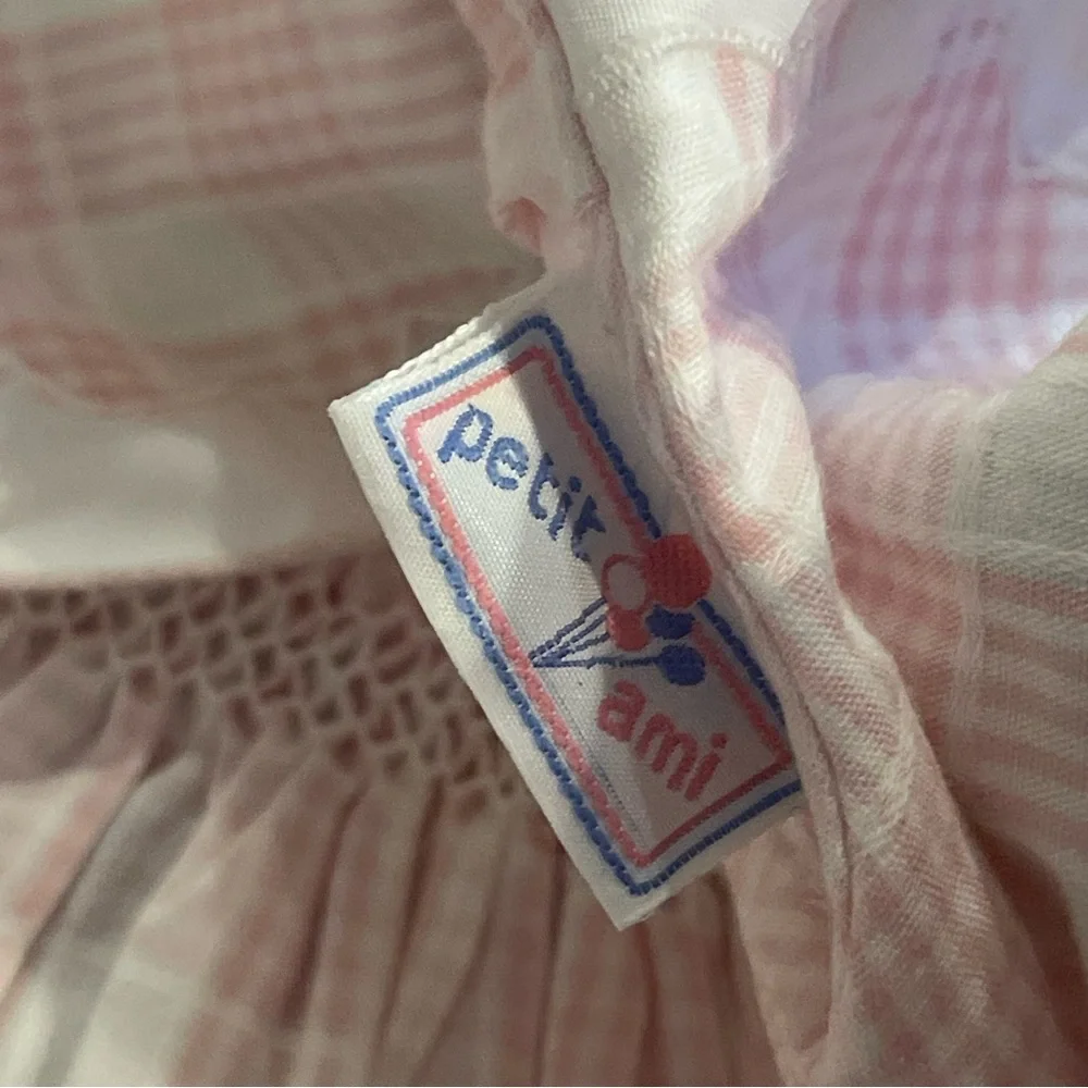 Vintage Petit Ami 18 months pink and white two piece dress set - Picture 7 of 7